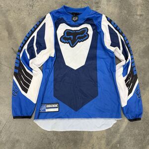 Fox Racing Jersey Youth XL Blue Long Sleeve Dirt Bike BMX